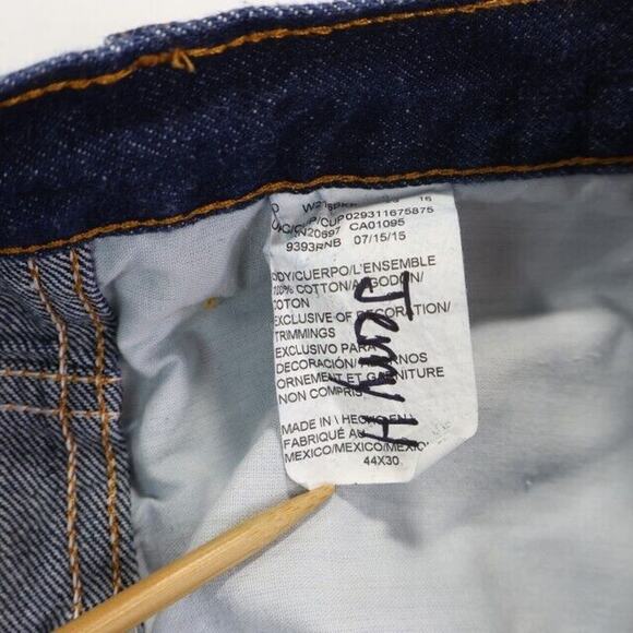 Dickies Jeans Mens 44x30 Blue Denim Straight Dark Wash Workwear - Picture 7 of 8